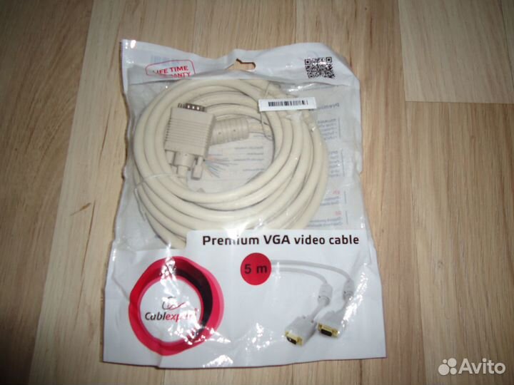 Новые силовой и видеокабель VGA HD15/HD15M