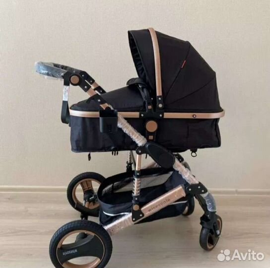 Коляска 3в1 Новая стильная (Black)