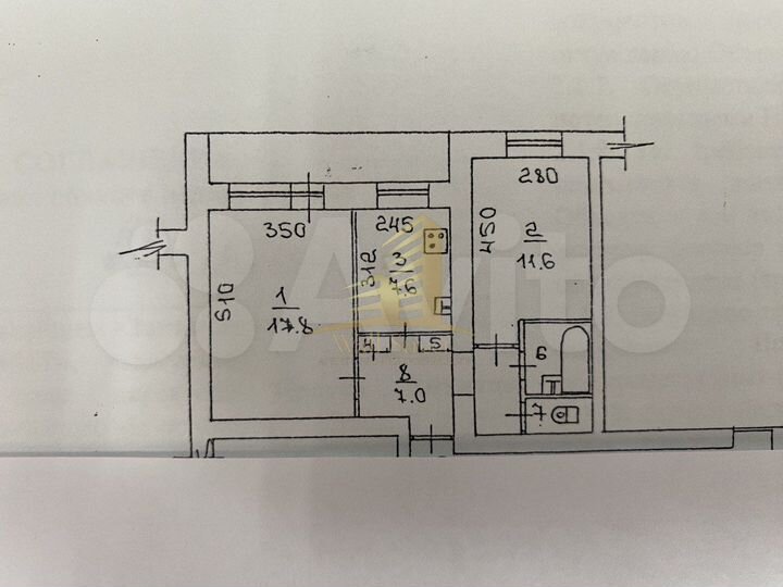 2-к. квартира, 49 м², 1/9 эт.