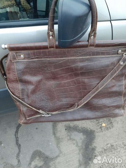 Саквояж кожанный винтажный