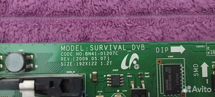 Плата BN41-01207C телевизора samsung
