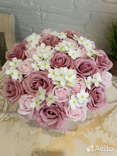 Букет из мыльных роз