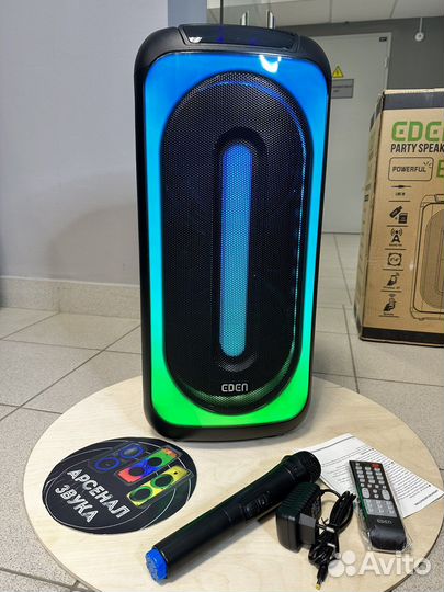 Мощная 800W блютуз колонка портативная Eden