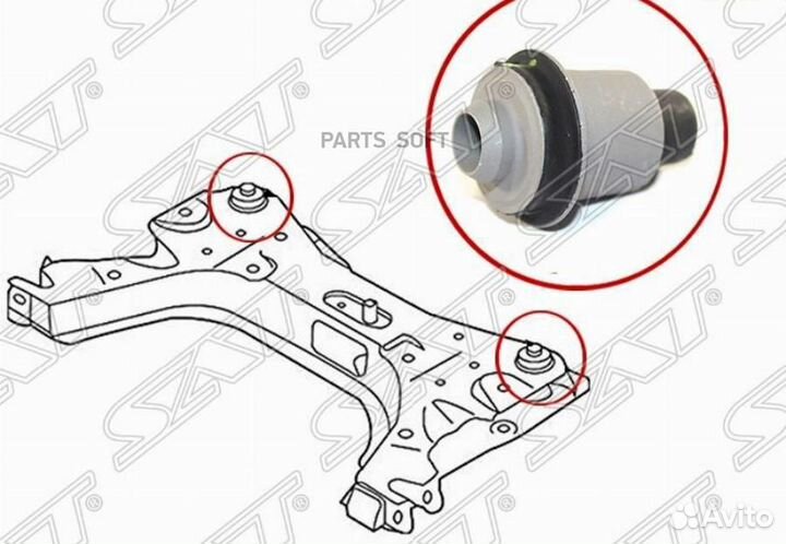 SAT ST-54400-EM30B Сайлентблок FR подрамника задни