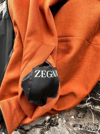 Ветровка двусторонняя мужская Zegna черная оранж