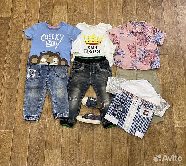 Пакет фирменной летней одежды на мальчика 74-80