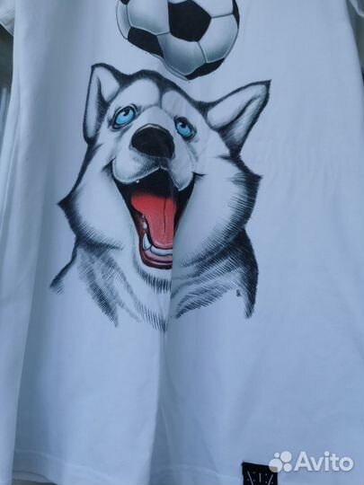 Футболка хаски с мячом