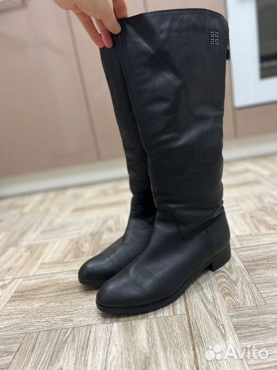 Сапоги женские зимние кожаные