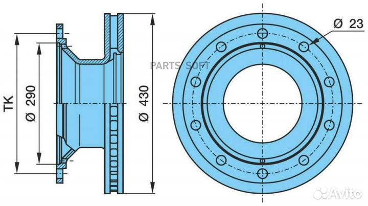 BPW 03.088.35.01.7 Диск тормозной