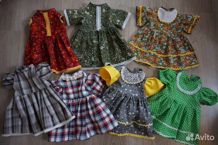 Платья на кукол СССР 25-70 см