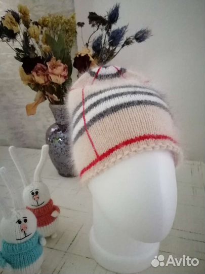 Шапка женская вязаная ручная работа