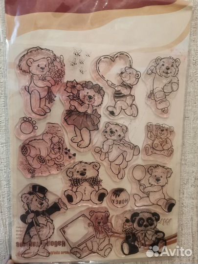 Штампы силиконовые мишки тедди