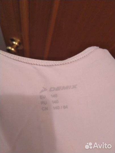 Купальник для гимнастики белый 140