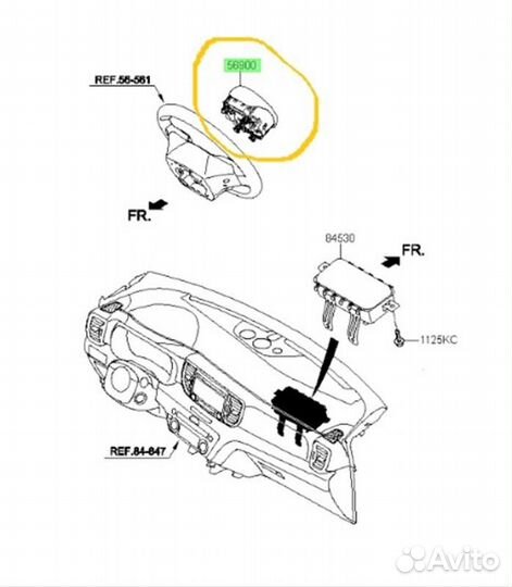 Б/У Подушка безопасности в рулевое колесо