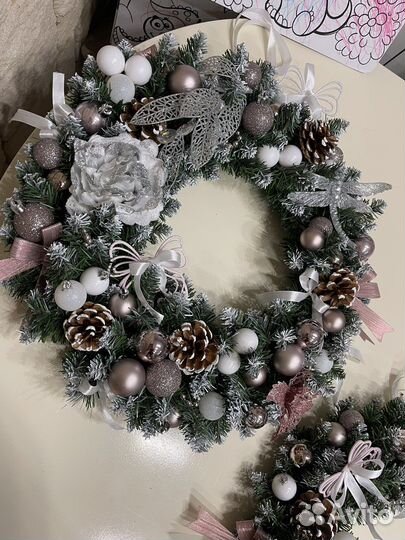 Новогодний венок на дверь