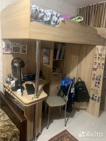 Двухъярусная кровать бу с матрасами