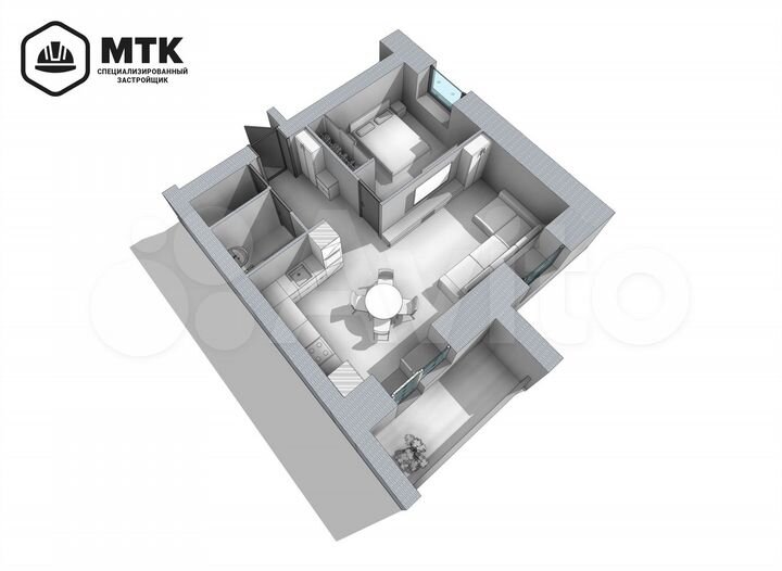 2-к. квартира, 50,5 м², 5/8 эт.