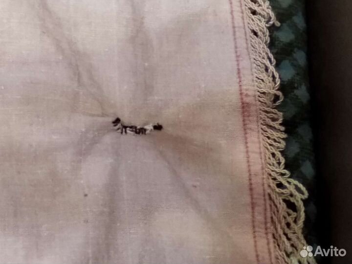 Старинная плюшевая скатерть вишневый цвет 1м 20 см