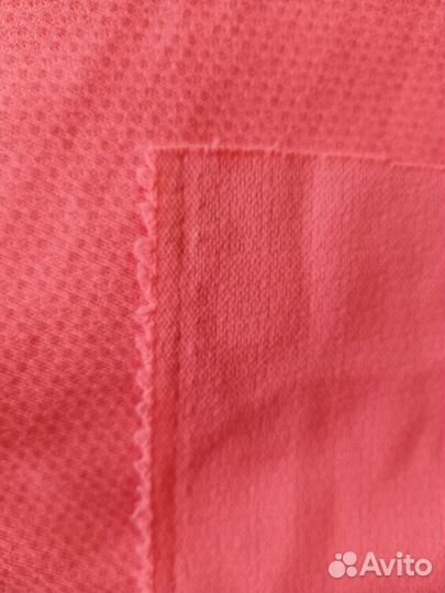 Винтажная ткань кримплен отрезы коралловый и синий