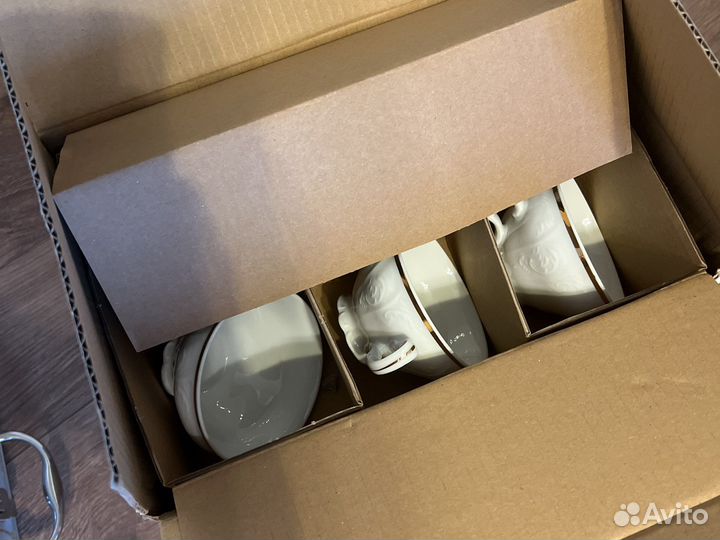 Сервиз чайный Бернадот белый на 6перс.15пред