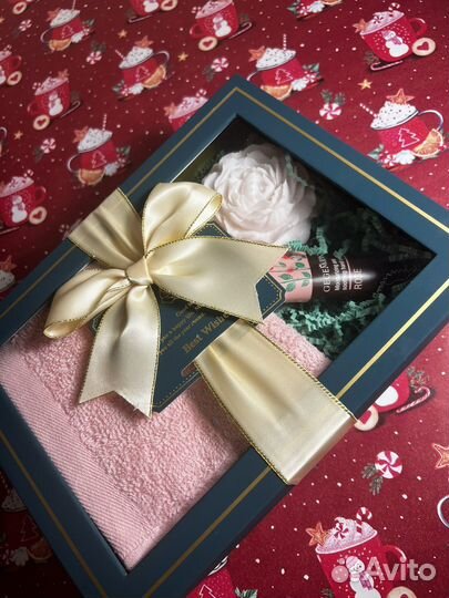Подарок Подарочный Набор полотенце мыло крем
