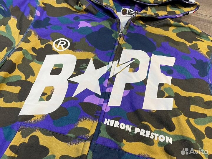 Зип худи Bape heron preston