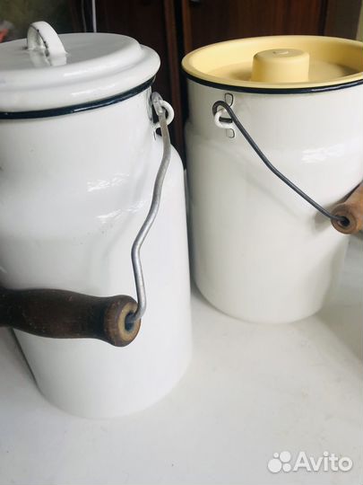 Бидоны эмалированные советские винтаж