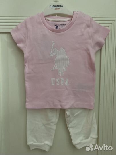 Комплект для девочек U.S polo футболка с брюками