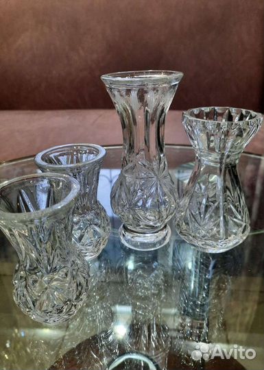 Набор хрустальных вазочек. 80-х годов