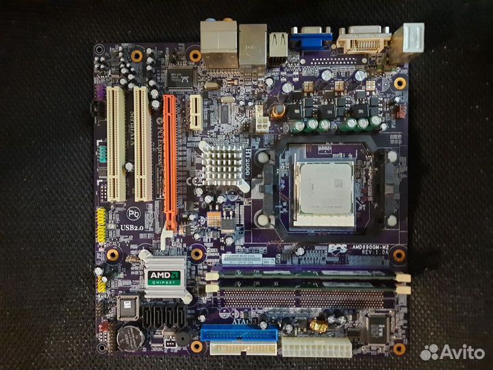 Комплект: плата AM2+процессор amd x2+память