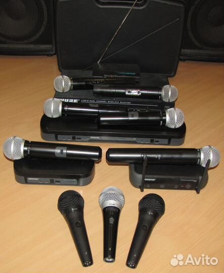 Микрофоны Shure SM58 PGX58 PG48 9шт вокальные Pro