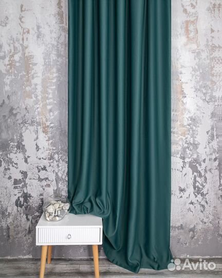 Шторы блэкаут Марсель Зеленый опал