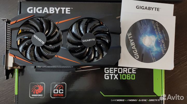 Видеокарта GeForce GTX 1060 windforce OC 6Gb