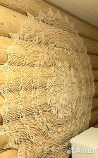 Скатерть вязаная из натуральной нити