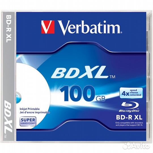 Диски Blu-ray Verbatim bdxl 100Gb Printable