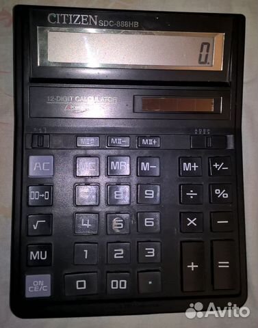 Калькулятор Citizen 12 цифр безбатареечный