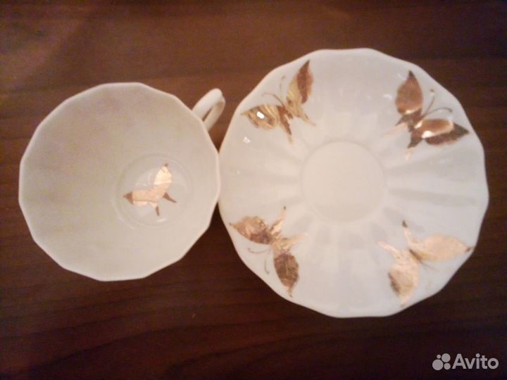 Чайная пара Промыслы Вербилок «Золотые бабочки»
