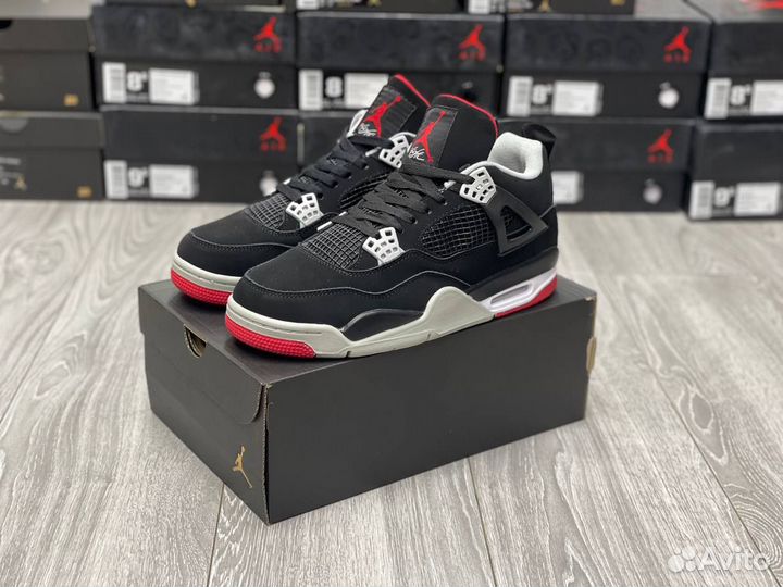 Кроссовки Air Jordan 4 Bred (36-45)