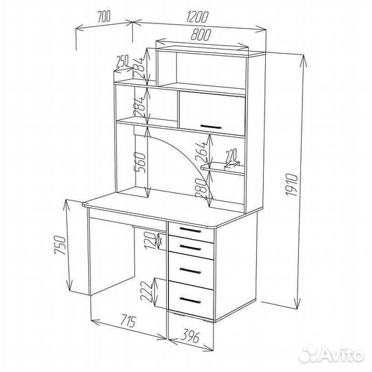 Компьютерный стол ск 56 (цвета)
