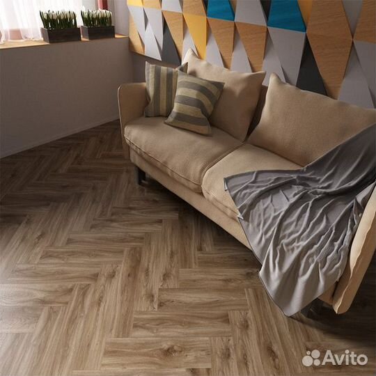 Пвх плитка, кварц виниловый ламинат Fine Floor Craft Short Plank Дуб Лувр FF-004