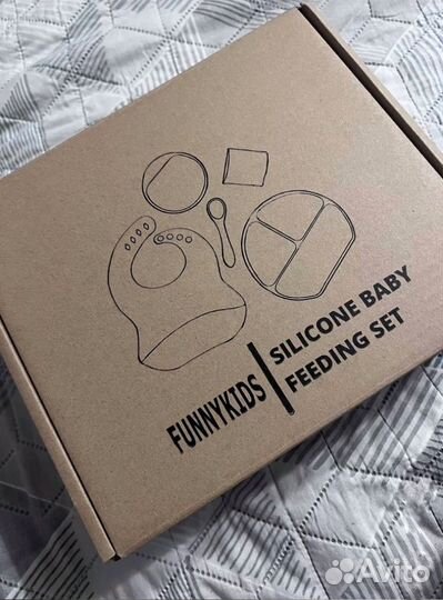 Силиконовая детская посуда новая