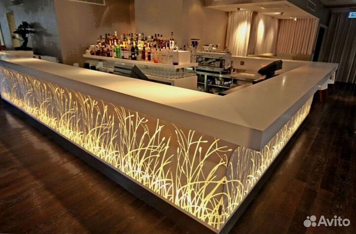 Барная стойка для приемной из искусственного камня