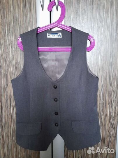 Жилетка школьная серая для девочки р-р S