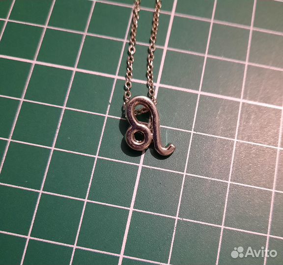 Подвеска знак зодиака лев, буква Z с цепочкой, биж