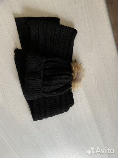 Шапка с шарфом женская