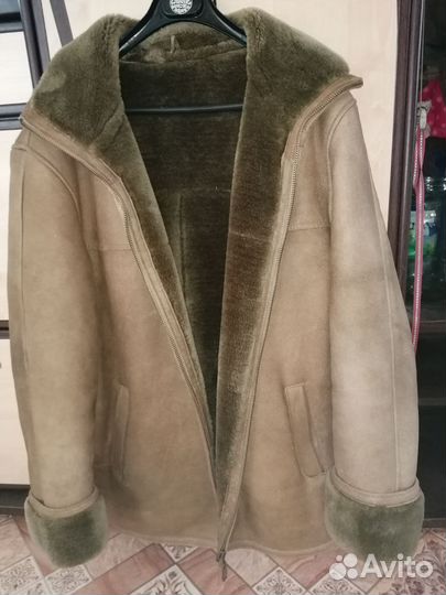 Кожаная дубленка мужская овчина