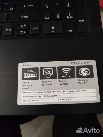 Ноутбук acer aspire 3 a315-21G