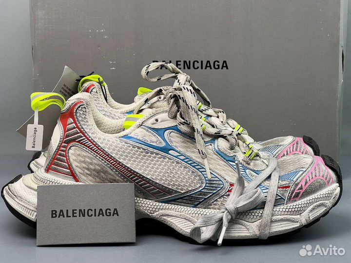 Balenciaga 3XL Sneaker Worn-Out - White Blue Red