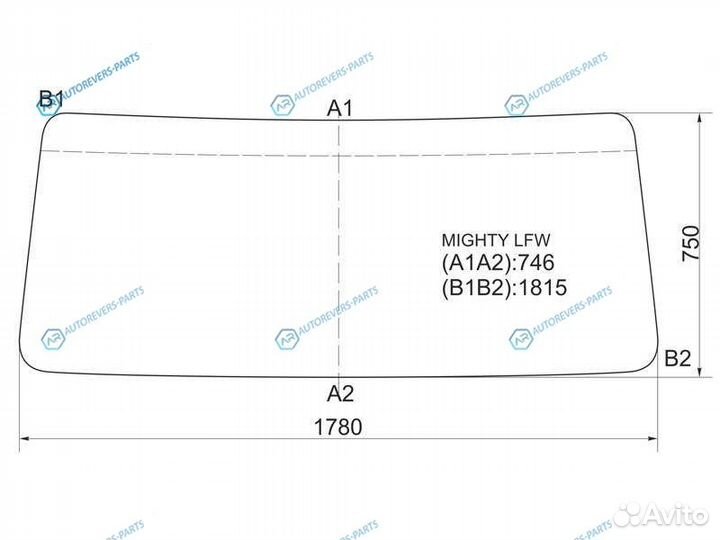 Mighty LFW Стекло лобовое в резинку hyundai mighty