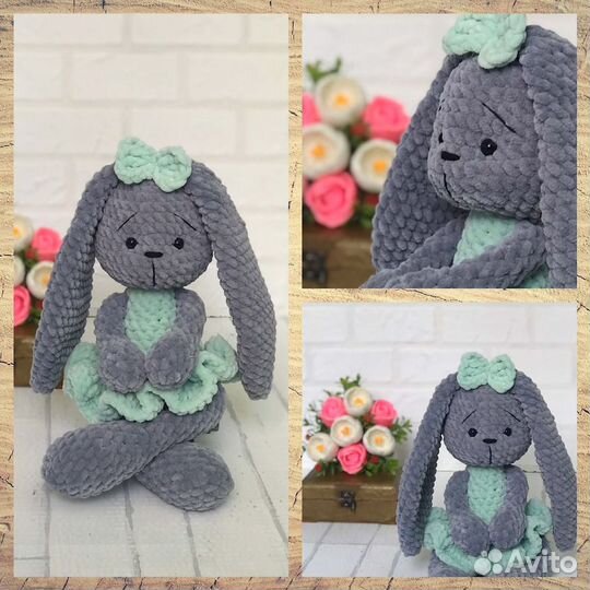 Вязаные игрушки зайка